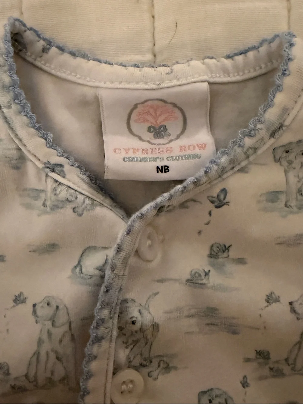 Unbranded Blue Puppy Print Kids Matching Bodysuit Set